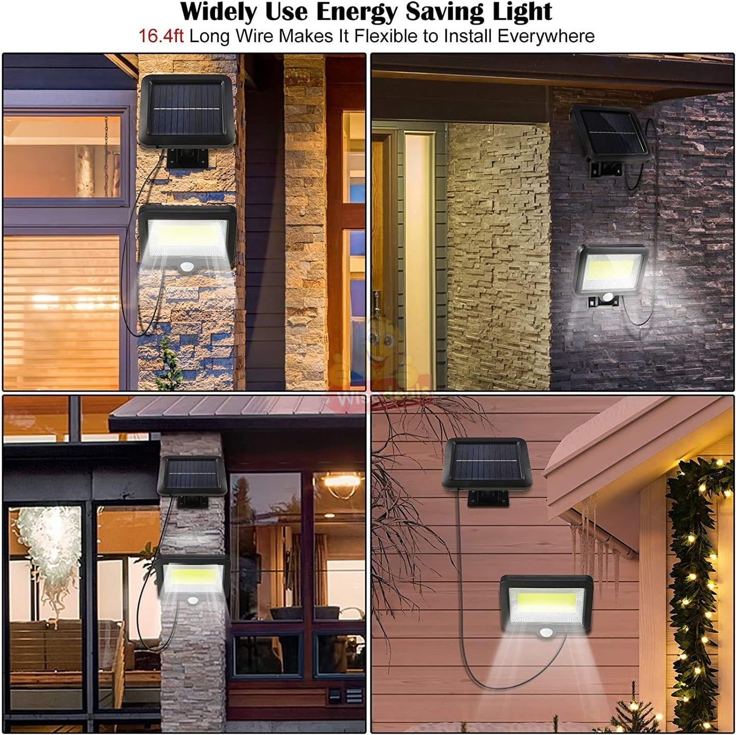 Solar Powered Sensor COB Flood Light