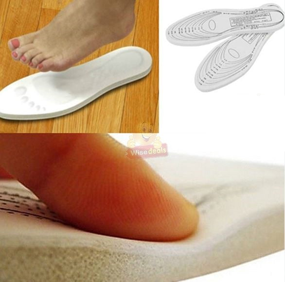 1 Pair of Memory Foam Insoles - Cut to Size