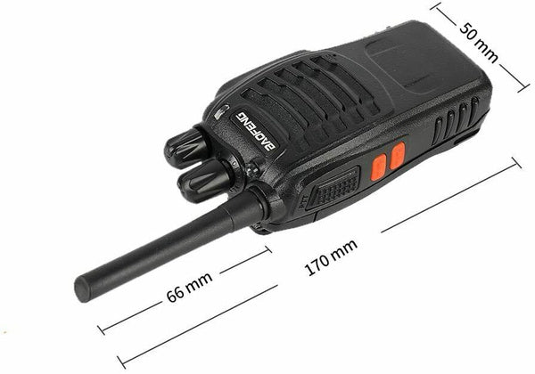 2 X Handheld Walkie Talkie Hand Radio Set with 16 Channels – 3-5 km talking range