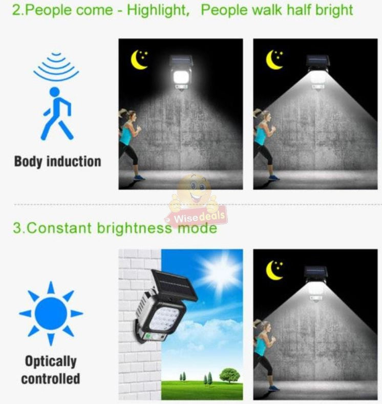 Solar Sensor Wall Light with extension and Panel