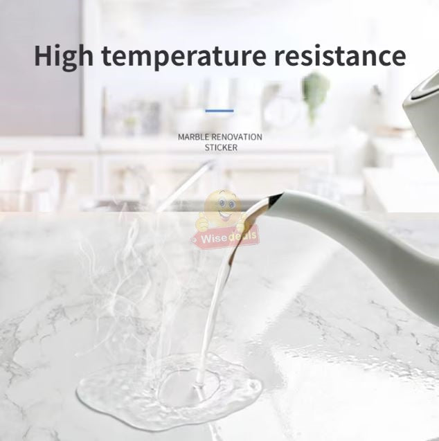Marble Pattern Self-Adhesive Kitchen Countertop Sticker 200 x 40cm