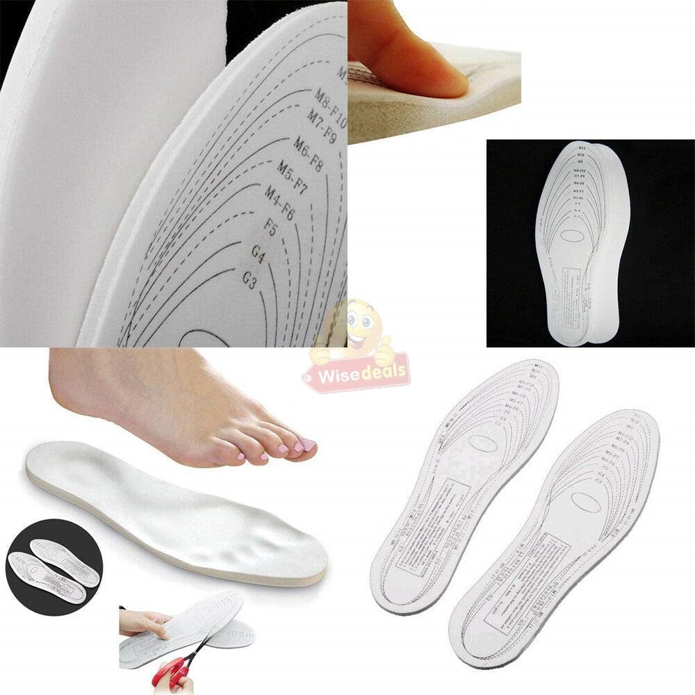 1 Pair of Memory Foam Insoles - Cut to Size