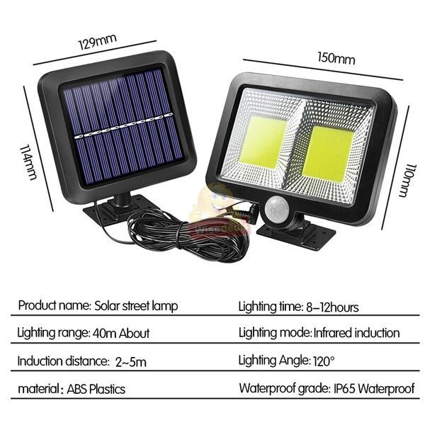 Solar Split COB Solar Motion Sensor Light with Solar Panel