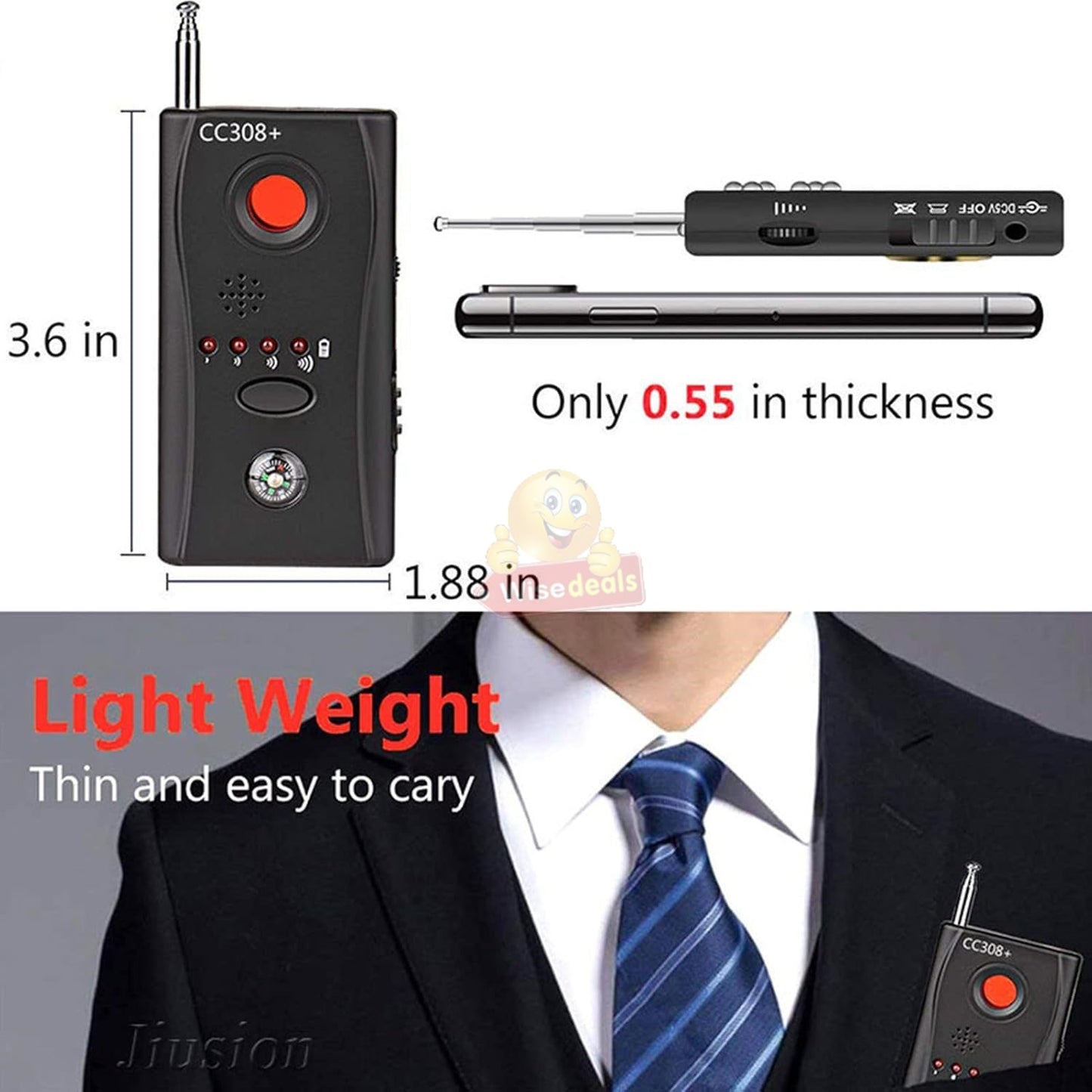 Anti-Spy RF Signal GSM Full-range All-round Finder Detector