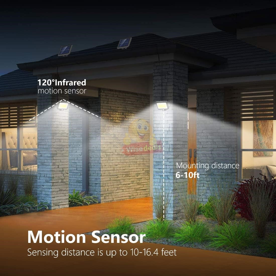 Solar Powered Sensor COB Flood Light