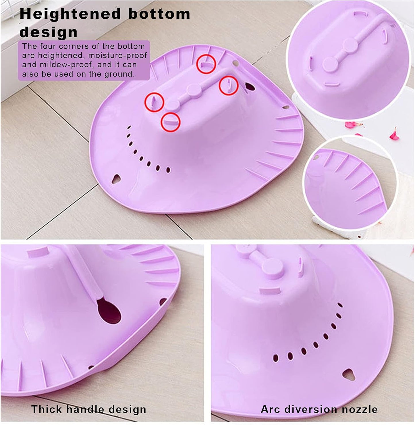 Portable Bidet Sitz Bath with Flusher for Postpartum Nursing Care – Purple