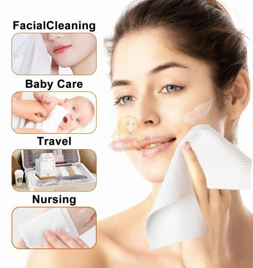 Pack of 60 Disposable Multi-purpose Dry or Wet Towel