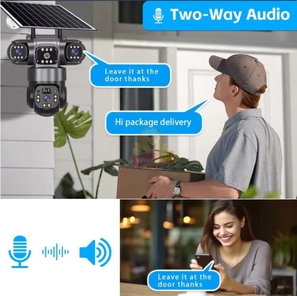 Waterproof 3-in-1 IP WIFI or 4G Sim Card SOLAR Camera