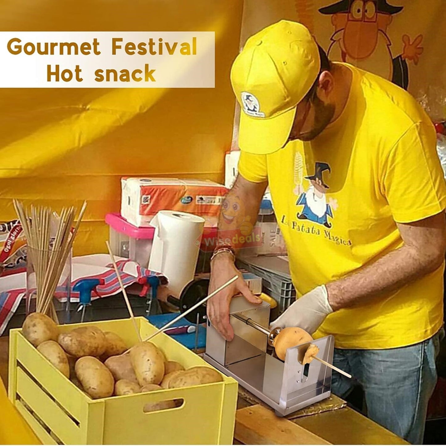 Stainless Steel potato and veggie slicer tornado