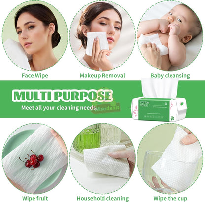 Pack of 60 Disposable Multi-purpose Dry or Wet Towel