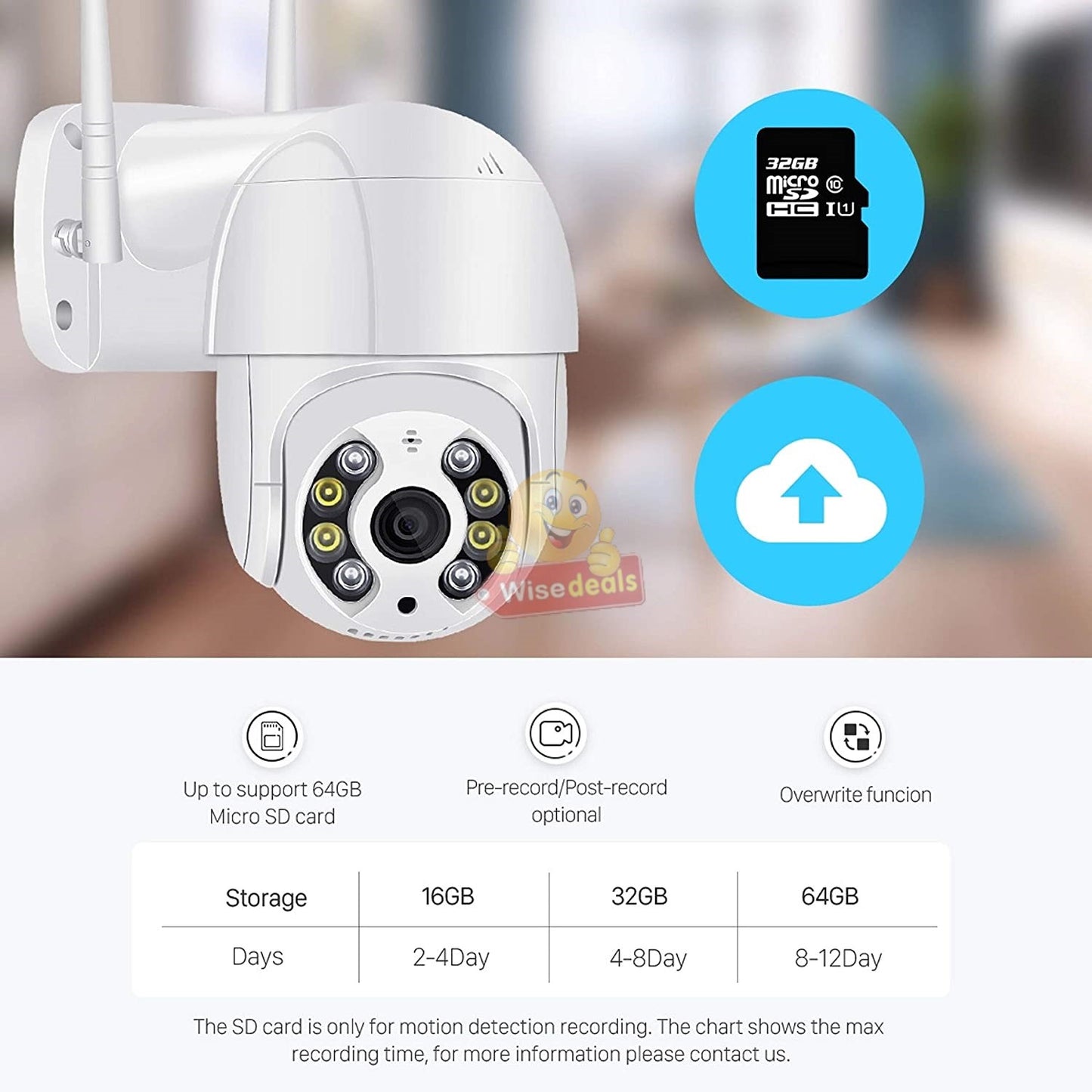 Waterproof Outdoor WIFI IP Camera with V380 PRO App