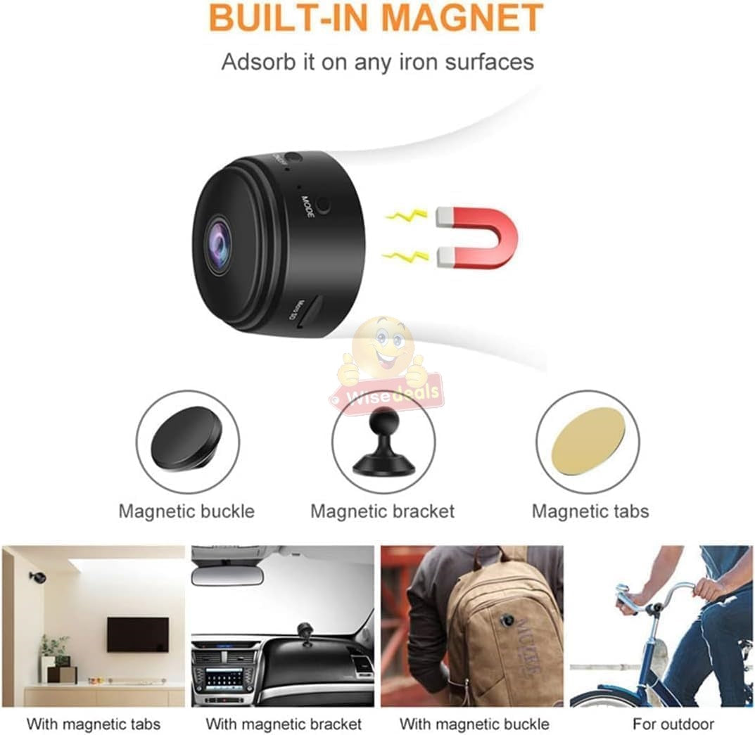 Mini HD Magnetic WIFI Indoor IP Web Monitor Camera