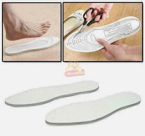 1 Pair of Memory Foam Insoles - Cut to Size