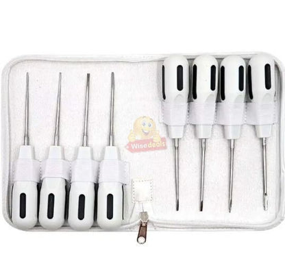 8pcs Dental Luxating Lift Elevators Capeador Curved Root Extracting Dentist Surgical Instruments