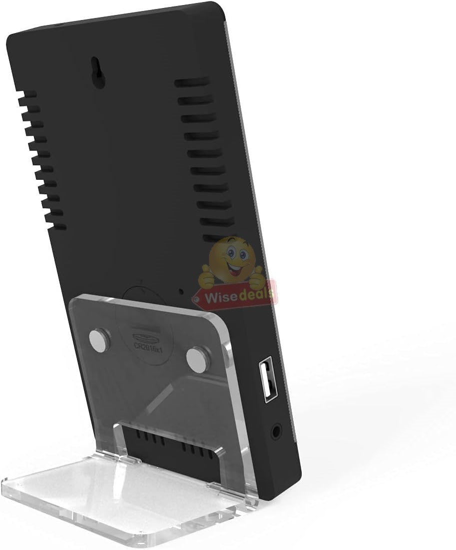 6 Inch LED Mirror Alarm Clock Touch Button Time Temperature Humidity Display USB Output Port