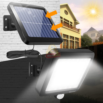56 LED Solar PIR Motion Sensor Wall Light & Remote control