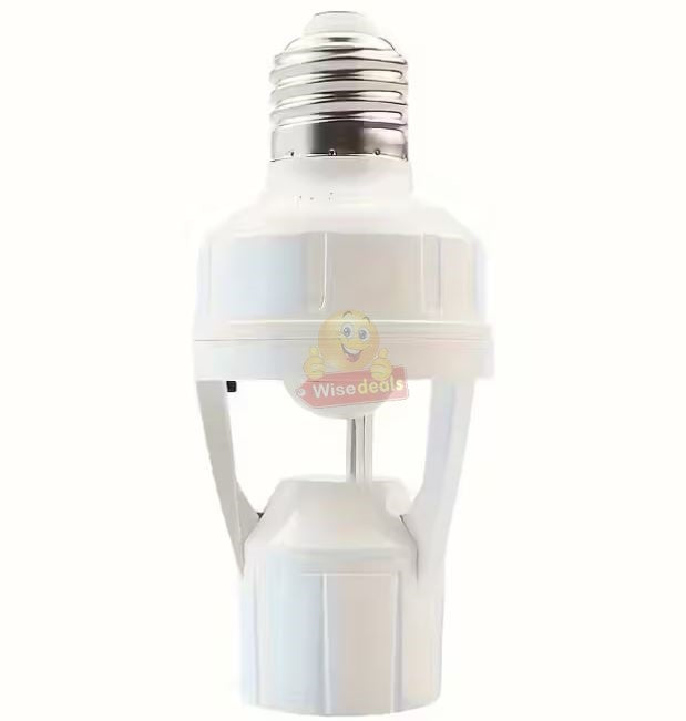 360 Degrees PIR Motion Sensor LED Lamp Socket Base E27 Adjustable