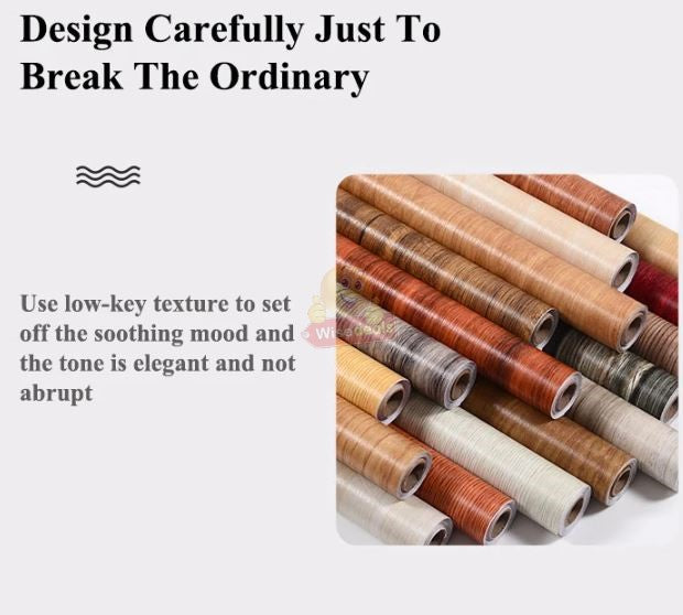 45cm X 100cm Thickened Wood Grain Sticker Self-adhesive PVC Wallpaper Wardrobe Cabinet