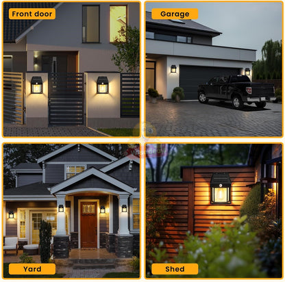 Waterproof Outdoor Infrared Solar Sensor Wall Light