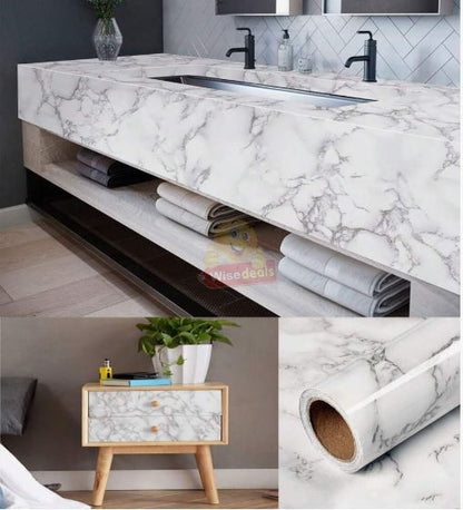 Marble Pattern Self-Adhesive Kitchen Countertop Sticker 200 x 40cm