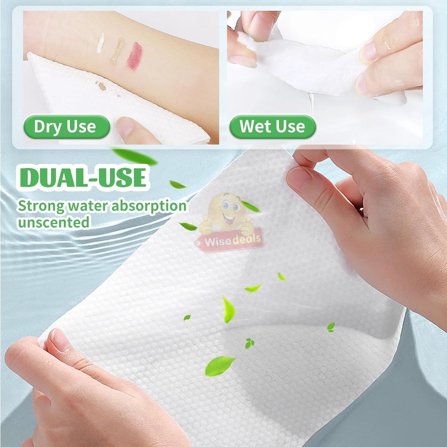Pack of 60 Disposable Multi-purpose Dry or Wet Towel