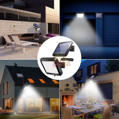 56 LED Solar PIR Motion Sensor Wall Light & Remote control
