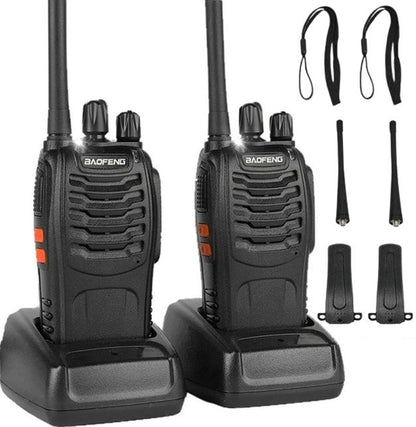 2 X Handheld Walkie Talkie Hand Radio Set with 16 Channels – 3-5 km talking range