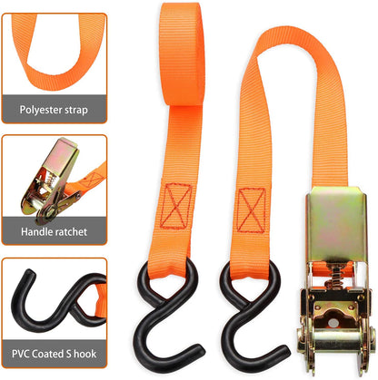 2 Piece 15’ Ratchet Tie Down Set