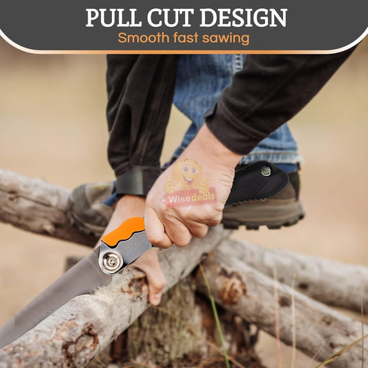 Folding Saw with Triple-cut Razor Teeth