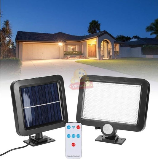 56 LED Solar PIR Motion Sensor Wall Light & Remote control