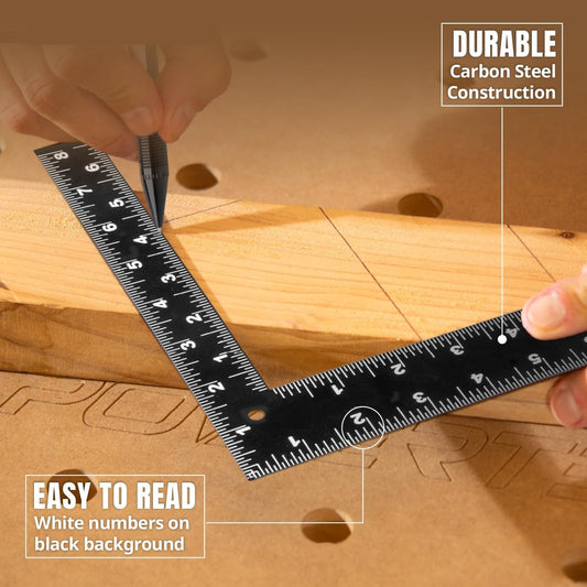Metal L-Square Shaped Square Ruler 20 X 30cm