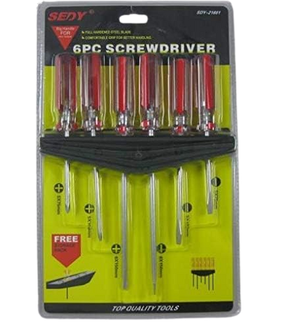 6 Piece Chrome Vanadium Steel Screwdriver Set