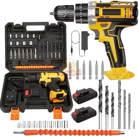 Cordless Drill with 2 X 48V Lithium Batteries and Accessories and Carry Case