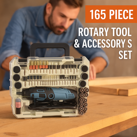 165-Piece Rotary Tool & Accessory Set – with Carry Case