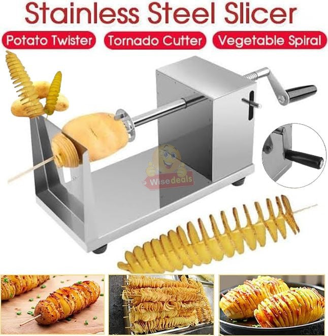 Stainless Steel potato and veggie slicer tornado