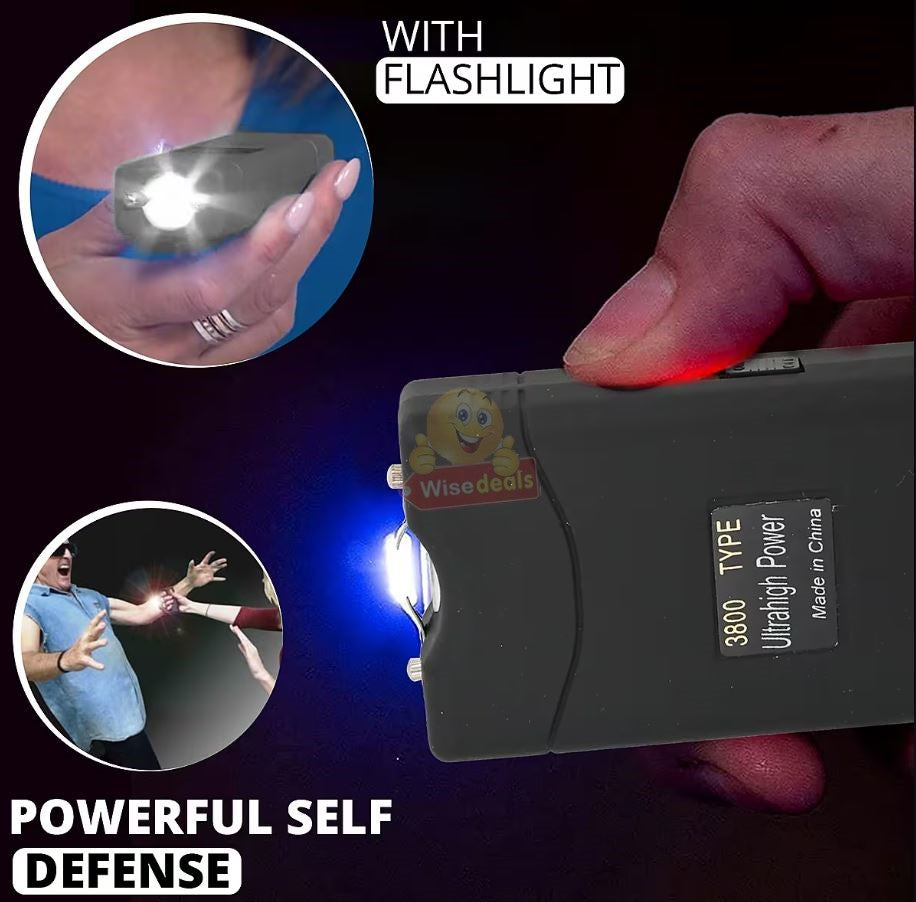 Stun Gun with Flashlight in Bag