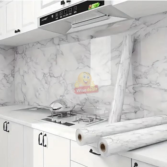 Marble Pattern Self-Adhesive Kitchen Countertop Sticker 200 x 40cm