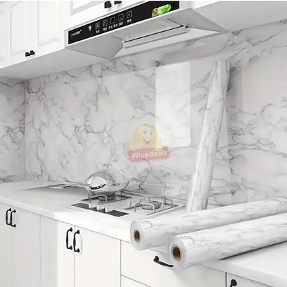 Marble Pattern Self-Adhesive Kitchen Countertop Sticker 200 x 40cm