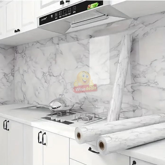 Marble Pattern Self-Adhesive Kitchen Countertop Sticker 200 x 40cm