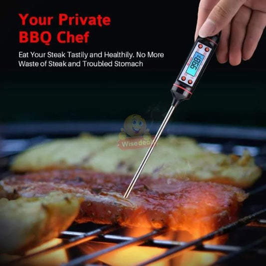 Digital LCD Display Thermometer for Meat Cooking and more