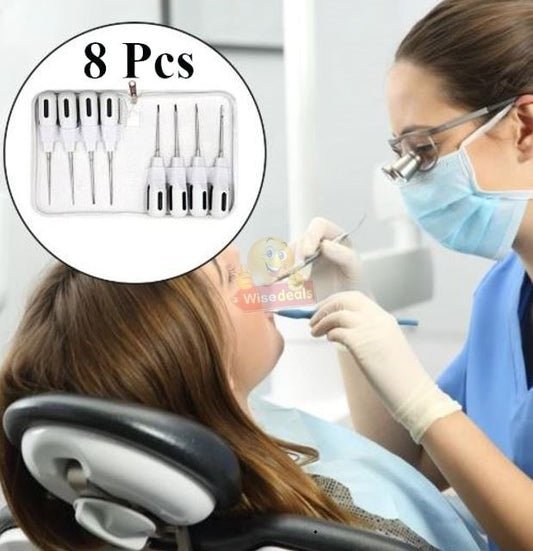 8pcs Dental Luxating Lift Elevators Capeador Curved Root Extracting Dentist Surgical Instruments