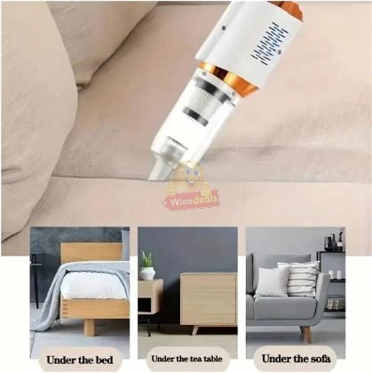 2 in 1 Powerful Rechargeable Wireless 120W Vacuum Cleaner, Wet and Dry for Various types of Floors, Carpets and Curtains