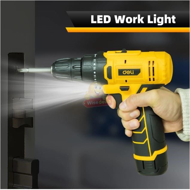 Cordless Drill with 2 X 48V Lithium Batteries and Accessories and Carry Case