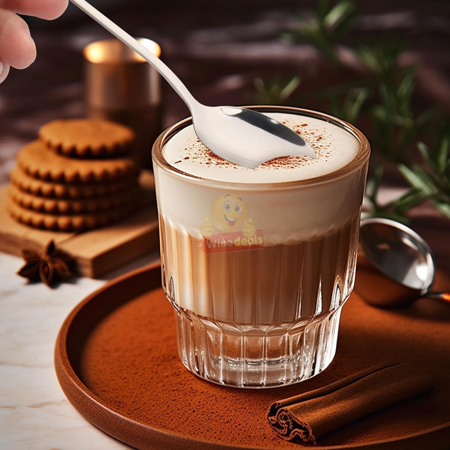 4 Piece Set Premium Stainless Steel Long Handle Teaspoons