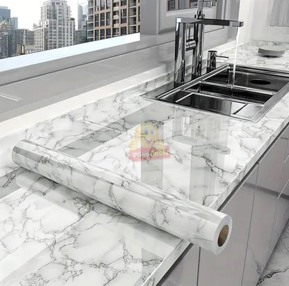 Marble Pattern Self-Adhesive Kitchen Countertop Sticker 200 x 40cm