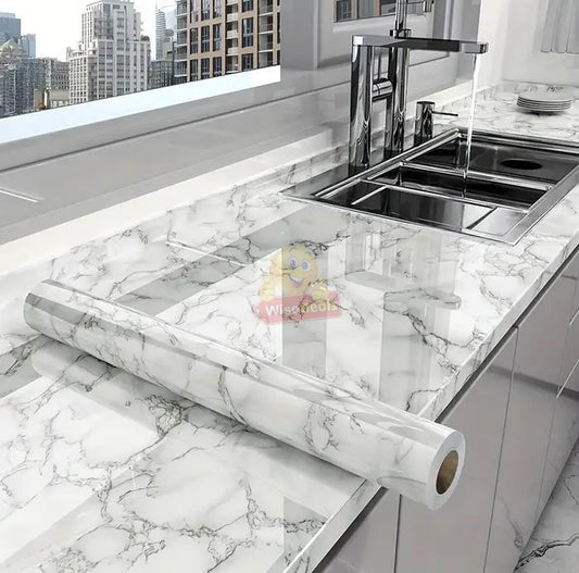 Marble Pattern Self-Adhesive Kitchen Countertop Sticker 200 x 40cm
