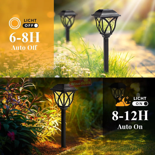 6 PACK Super Bright Solar Portable Light, Battery 2500mAh, 80 Bright SMD Tube LED