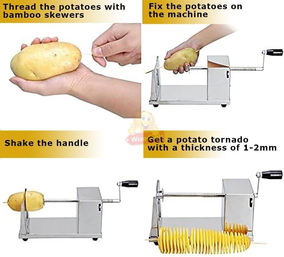 Stainless Steel potato and veggie slicer tornado