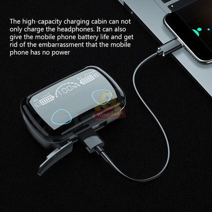 TWS Bluetooth Earbuds with LED Digital Power Display and Power Bank
