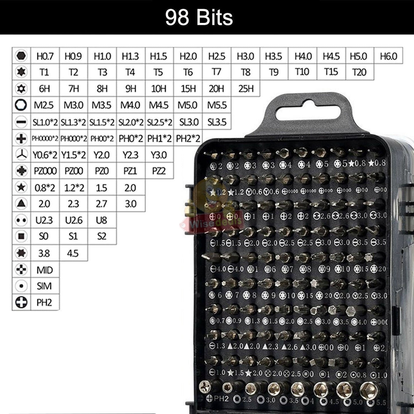 115 in 1 Magnetic chrome-Vanadium Steel Precision Screwdriver Set